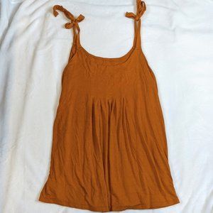 Cable & Gauge Sz M Mustard Tank Pleated